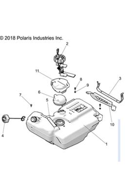 POLARIS RZR 4 XP 1000 Fuel Tank